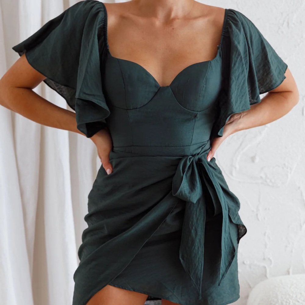 Elegant Dark Green Dress